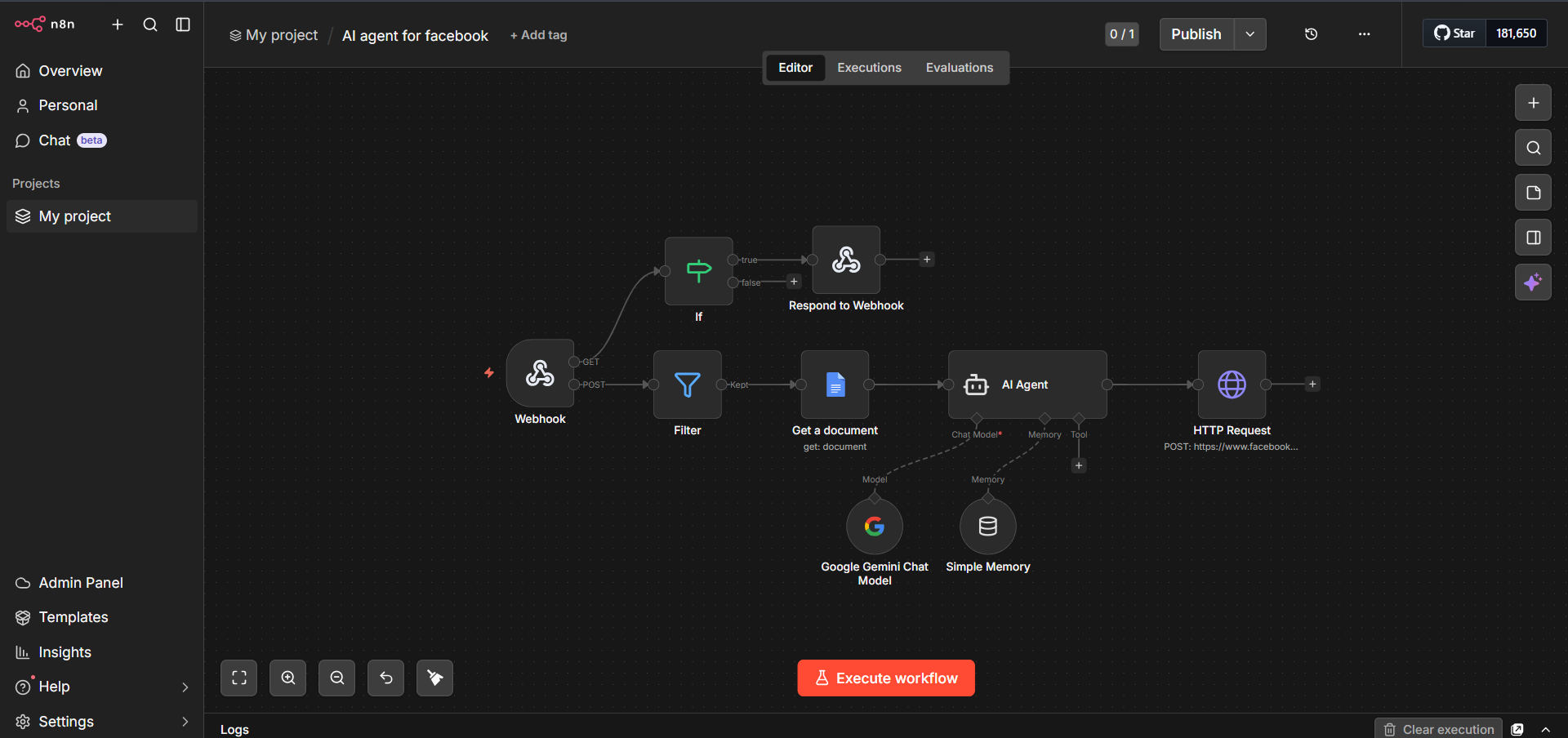 Facebook AI Messenger Agent